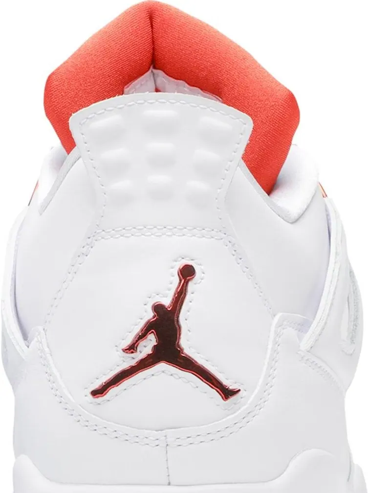 Кроссовки Air Jordan 4 Retro Orange Metallic — изображение 7 из 8, белый