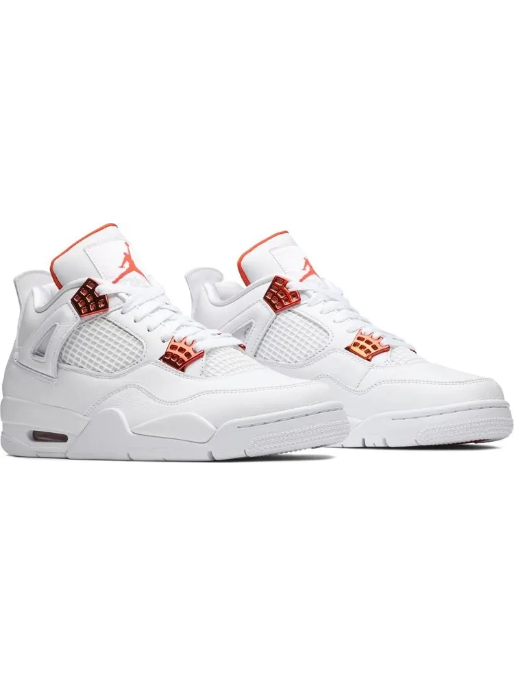 Кроссовки Air Jordan 4 Retro Orange Metallic — изображение 8 из 8, белый