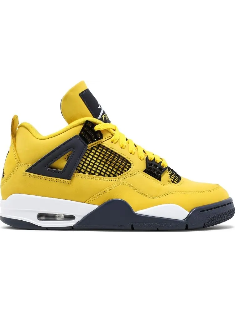 Кроссовки Air Jordan 4 Retro Lightning 2021 — изображение 1 из 10, желтый