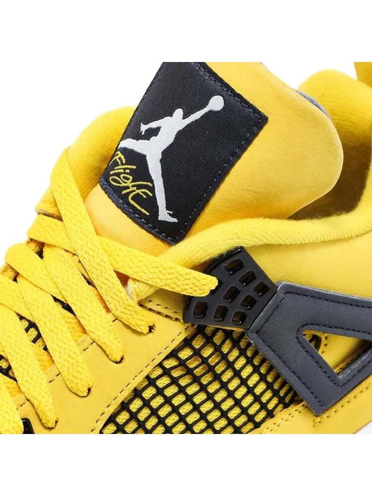 Кроссовки Air Jordan 4 Retro Lightning 2021 — изображение 9 из 10, желтый