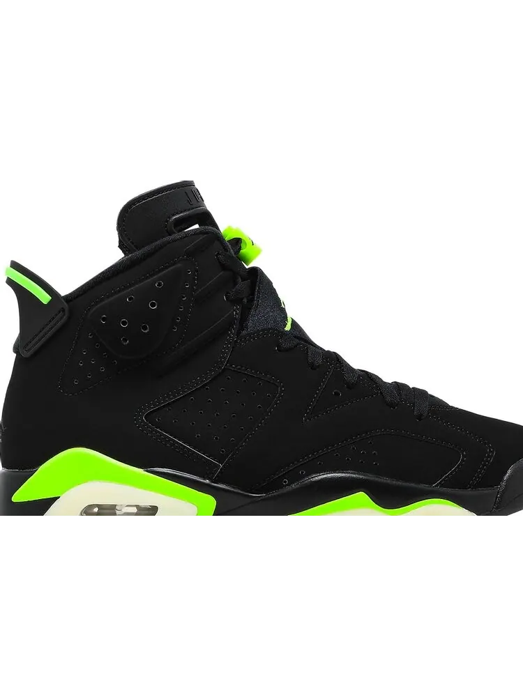 Кроссовки Air Jordan 6 Retro Electric Green — изображение 2 из 10, черный