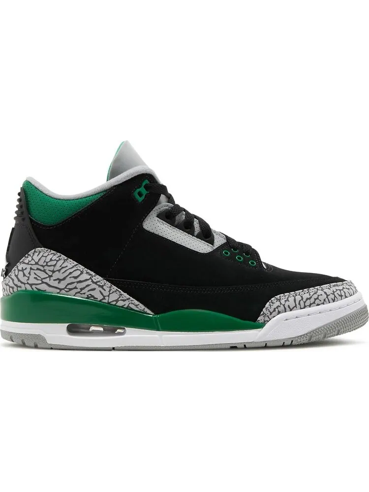 Кроссовки Air Jordan 3 Retro Pine Green — изображение 1 из 10, черный