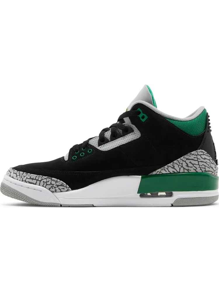 Кроссовки Air Jordan 3 Retro Pine Green — изображение 3 из 10, черный