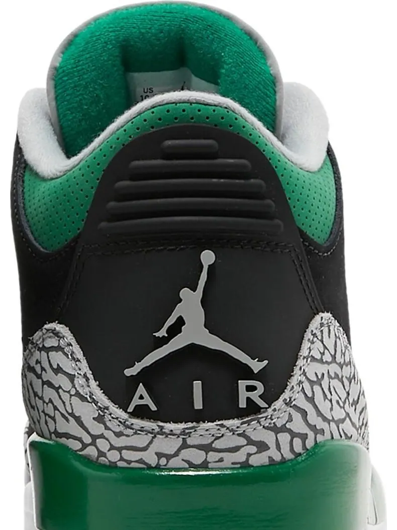 Кроссовки Air Jordan 3 Retro Pine Green — изображение 7 из 10, черный