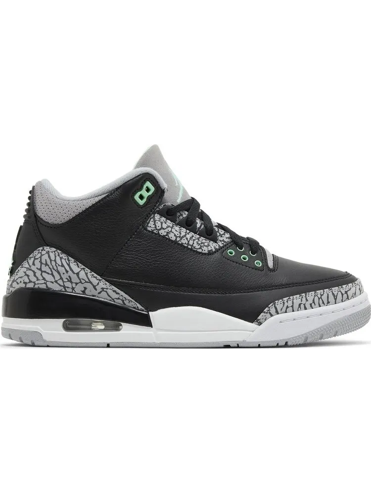 Кроссовки Air Jordan 3 Retro 'Green Glow' — изображение 1 из 4, черный