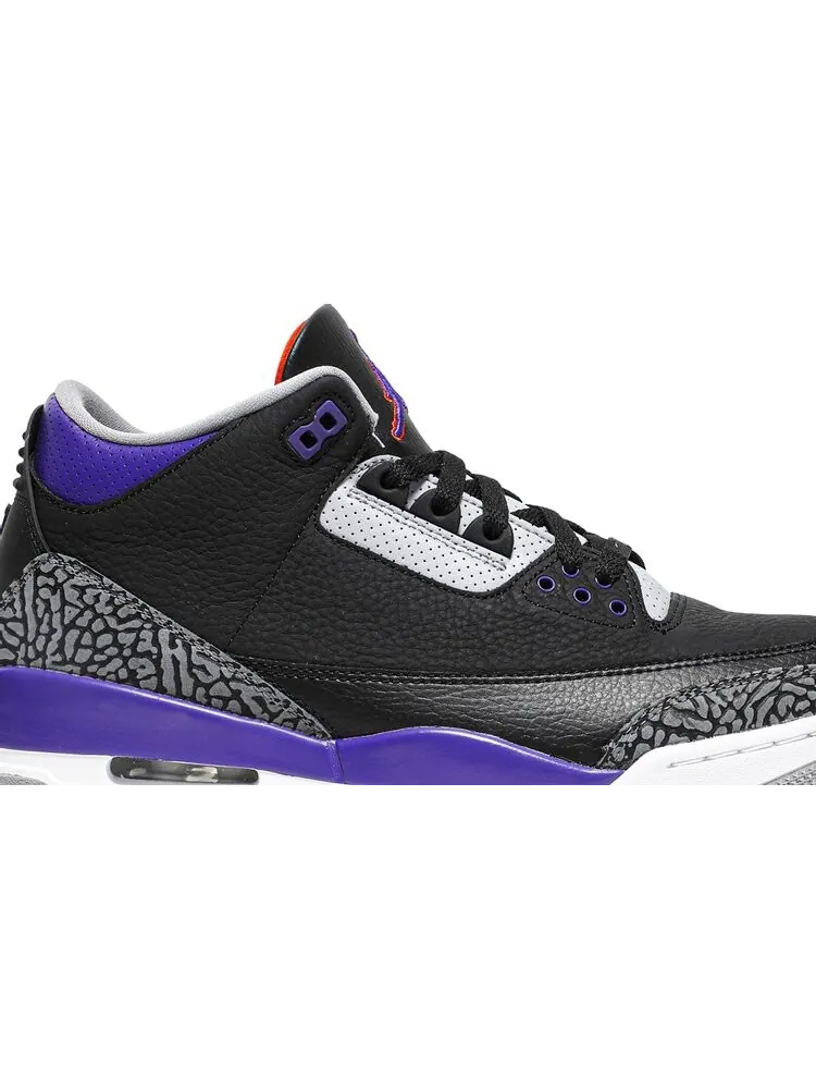 Кроссовки Air Jordan 3 Retro Court Purple — изображение 2 из 8, черный