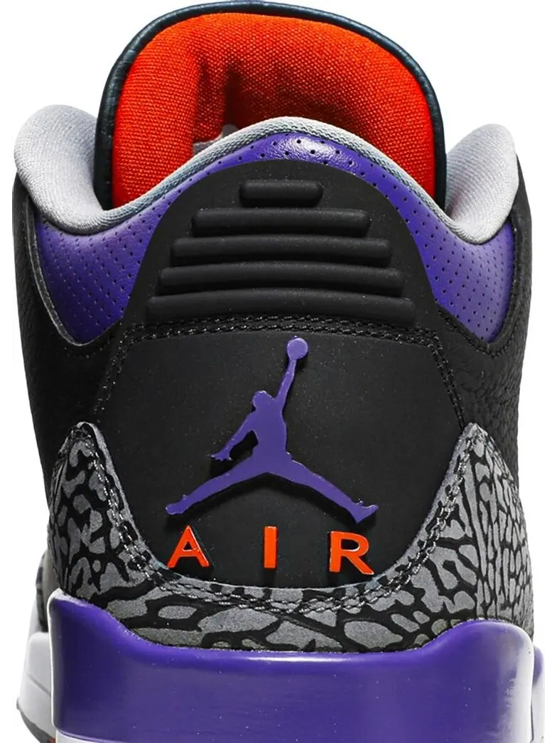 Кроссовки Air Jordan 3 Retro Court Purple — изображение 7 из 8, черный
