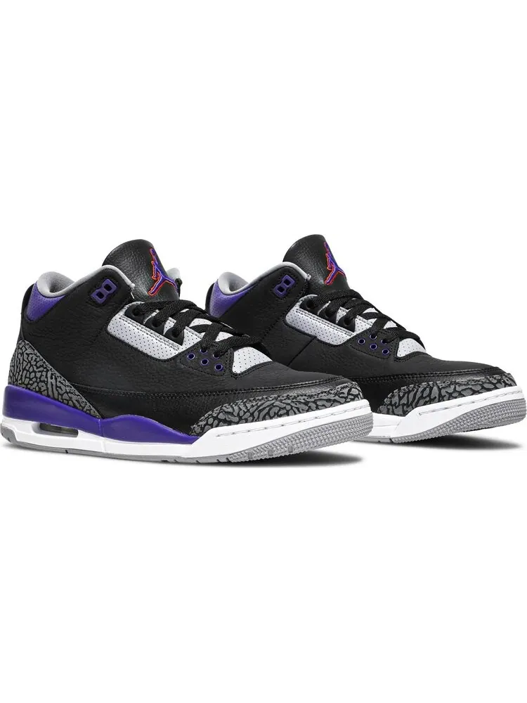Кроссовки Air Jordan 3 Retro Court Purple — изображение 8 из 8, черный