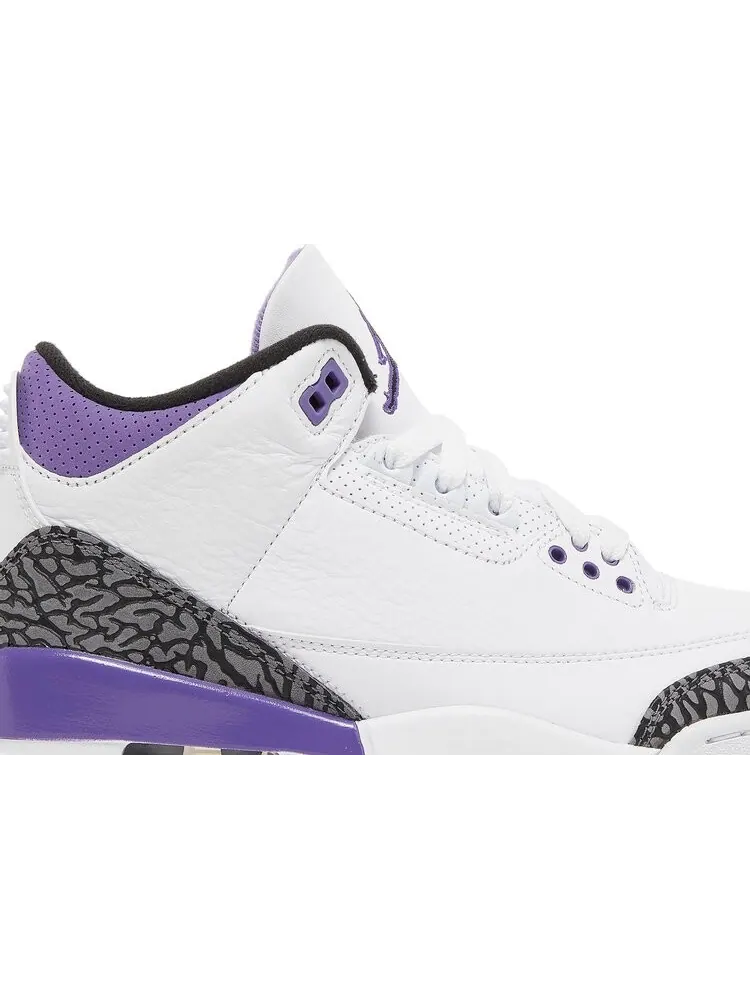 Кроссовки Air Jordan 3 Retro Dark Iris — изображение 2 из 10, белый
