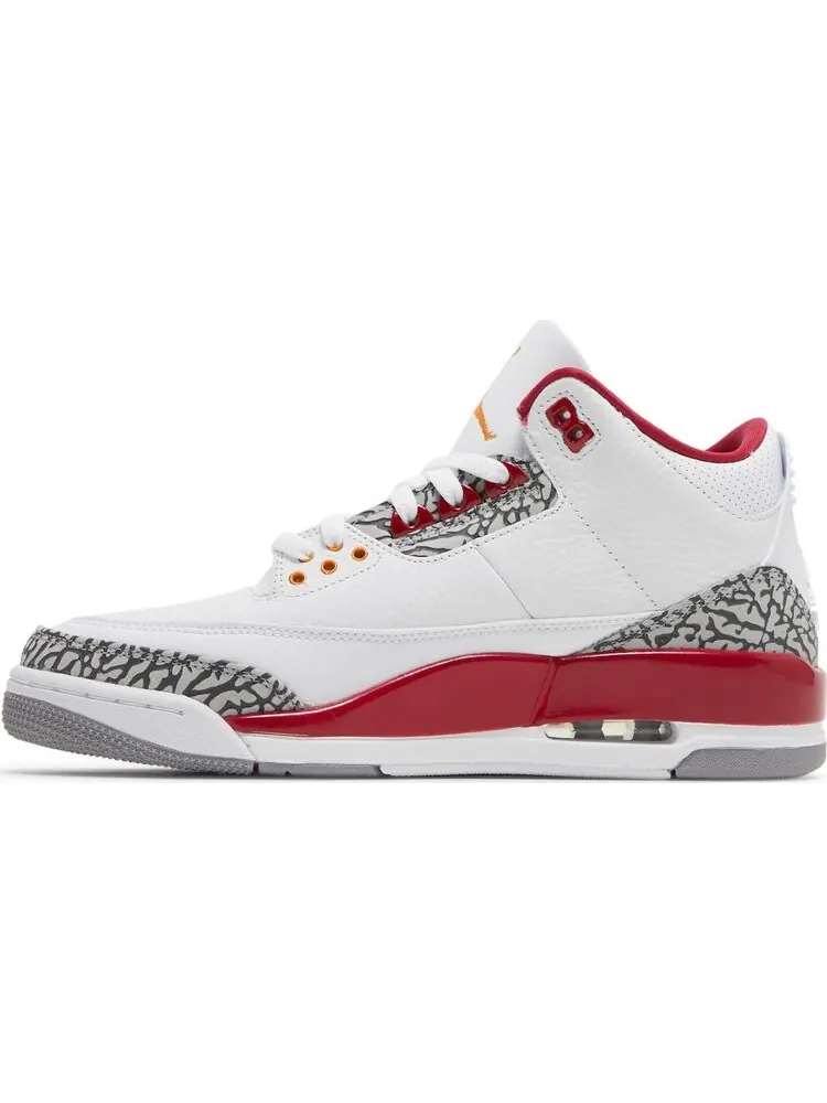 Кроссовки Air Jordan 3 Retro Cardinal Red — изображение 3 из 8, белый