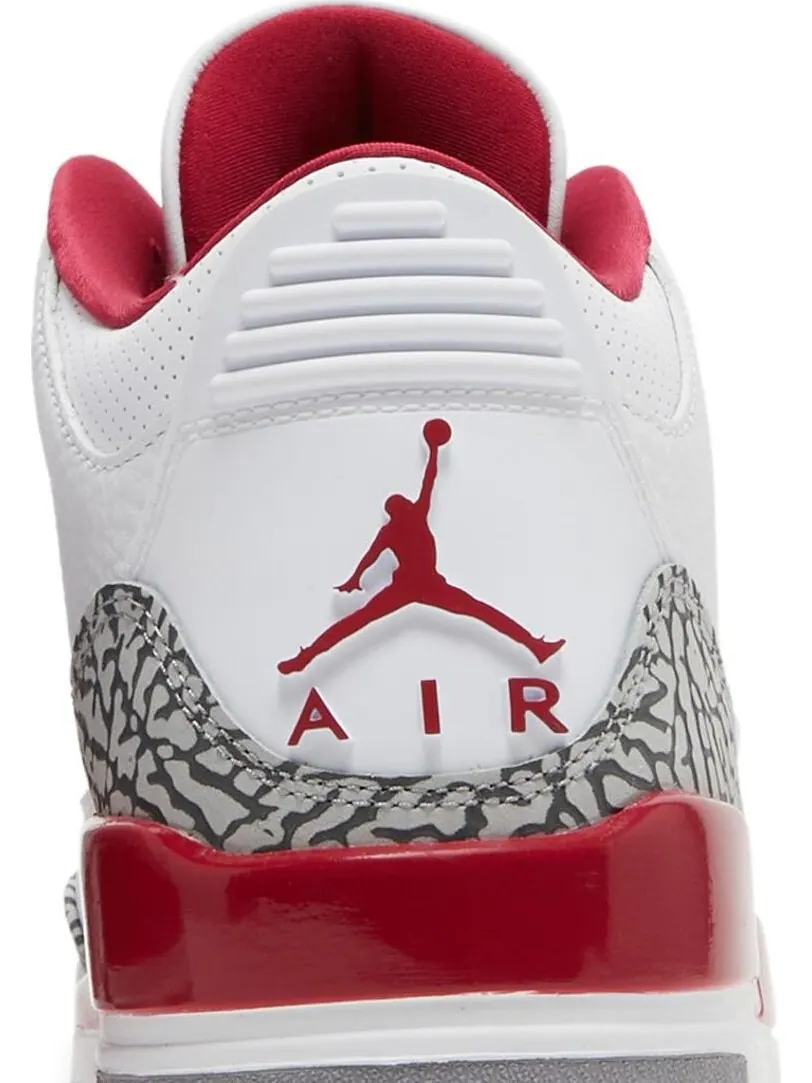 Кроссовки Air Jordan 3 Retro Cardinal Red — изображение 7 из 8, белый