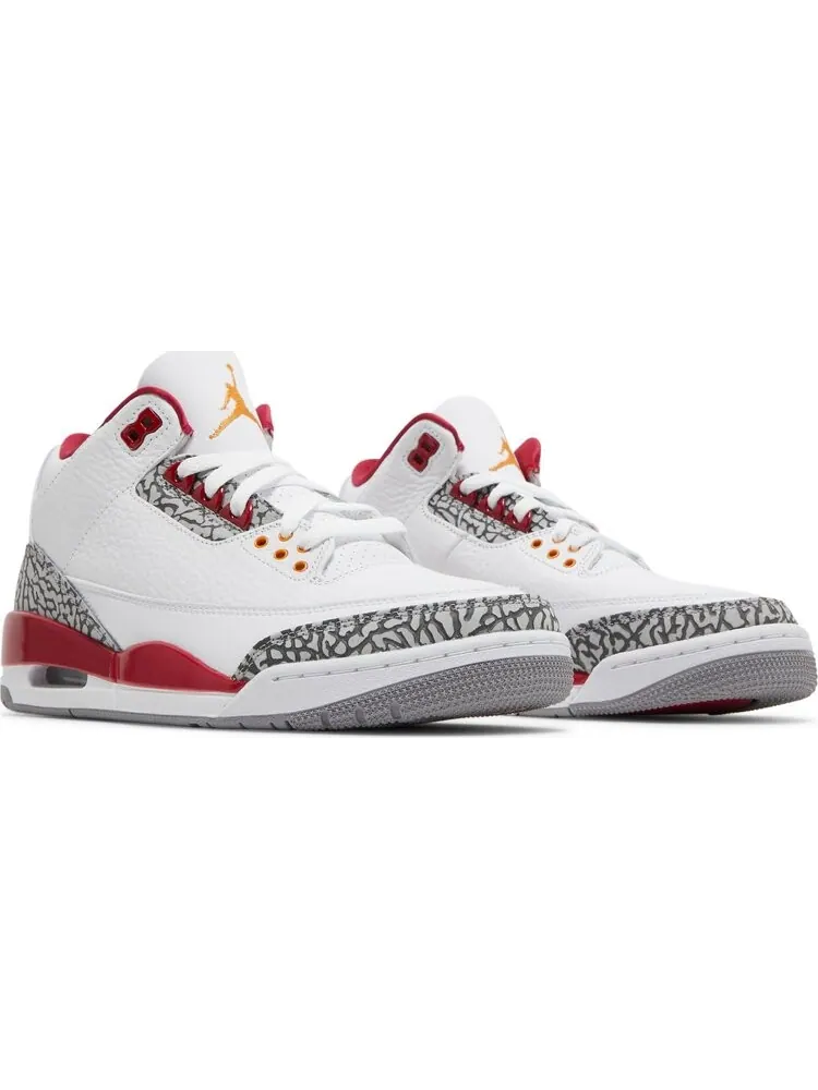 Кроссовки Air Jordan 3 Retro Cardinal Red — изображение 8 из 8, белый