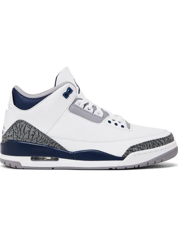 Кроссовки Air Jordan 3 Retro 'Midnight Navy' — изображение 1 из 4, белый