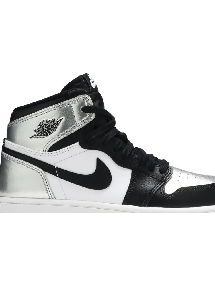 Кроссовки Air Jordan 1 Retro High OG PS Silver Toe — изображение 2 из 8, серебряный