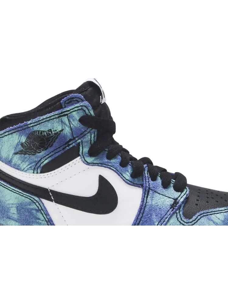 Кроссовки Air Jordan 1 Retro High OG PS Tie-Dye — изображение 2 из 8, зеленый