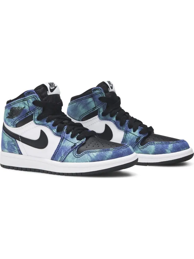 Кроссовки Air Jordan 1 Retro High OG PS Tie-Dye — изображение 8 из 8, зеленый