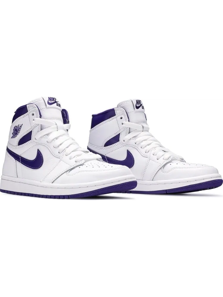 Кроссовки Air Jordan 1 Retro High OG PS Court Purple — изображение 8 из 8, белый