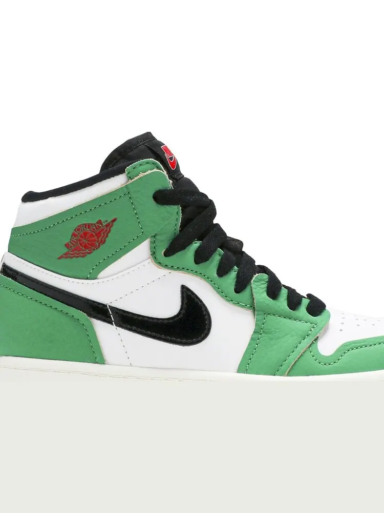 Кроссовки Air Jordan 1 Retro High OG PS Lucky Green — изображение 2 из 8, зеленый