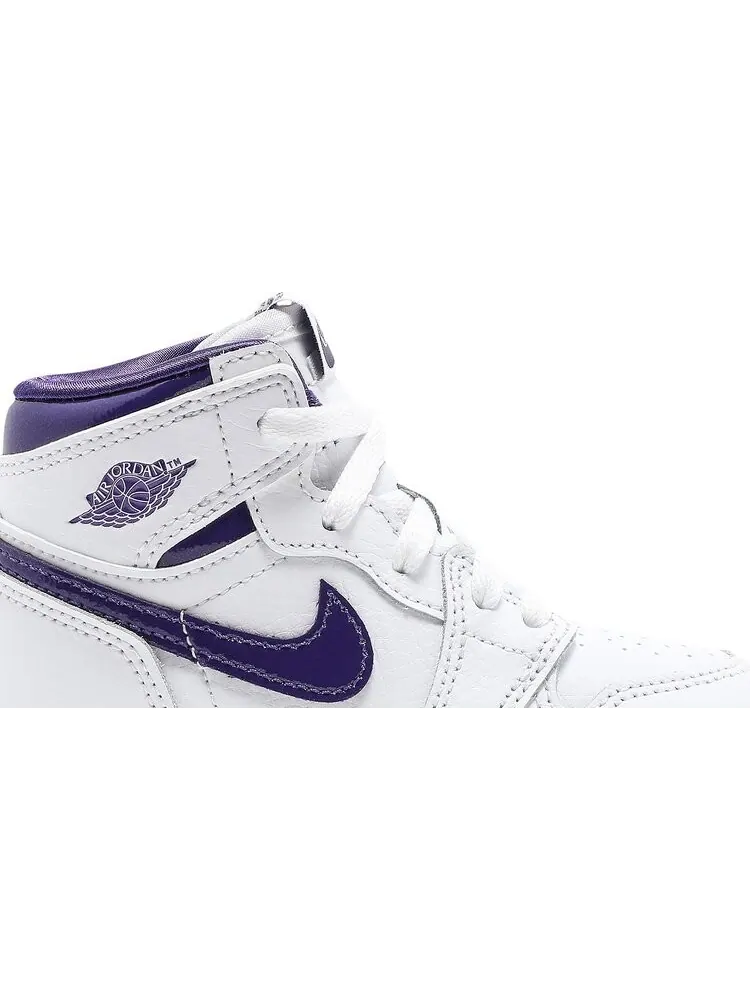 Кроссовки Air Jordan 1 Retro High OG TD Court Purple — изображение 2 из 8, белый