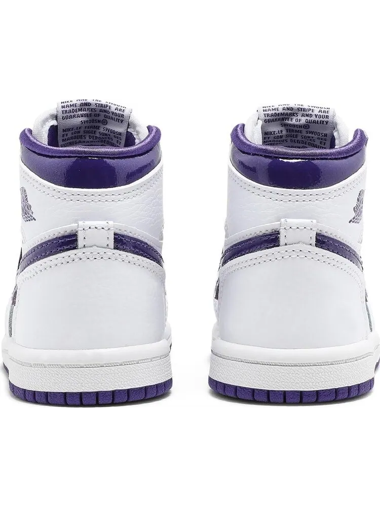 Кроссовки Air Jordan 1 Retro High OG TD Court Purple — изображение 6 из 8, белый