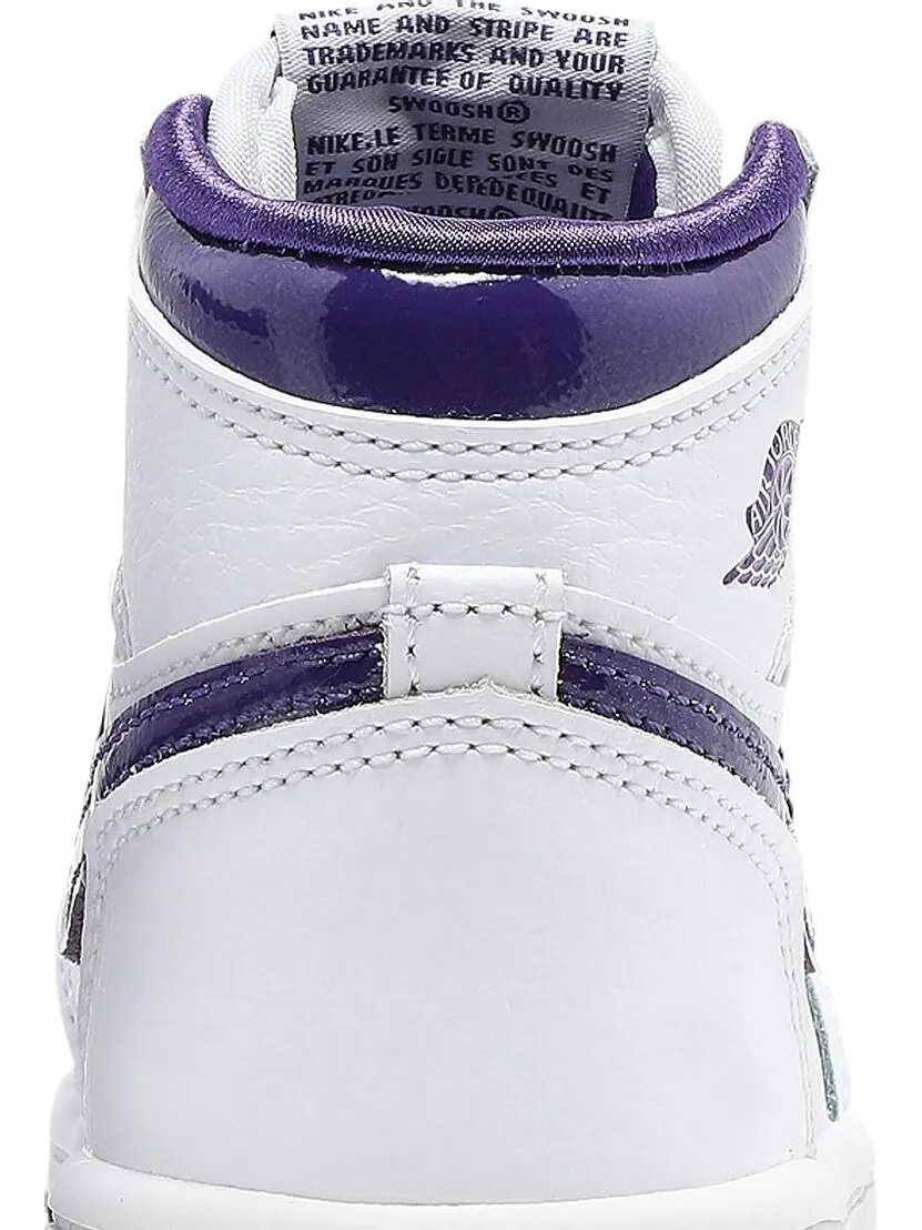 Кроссовки Air Jordan 1 Retro High OG TD Court Purple — изображение 7 из 8, белый