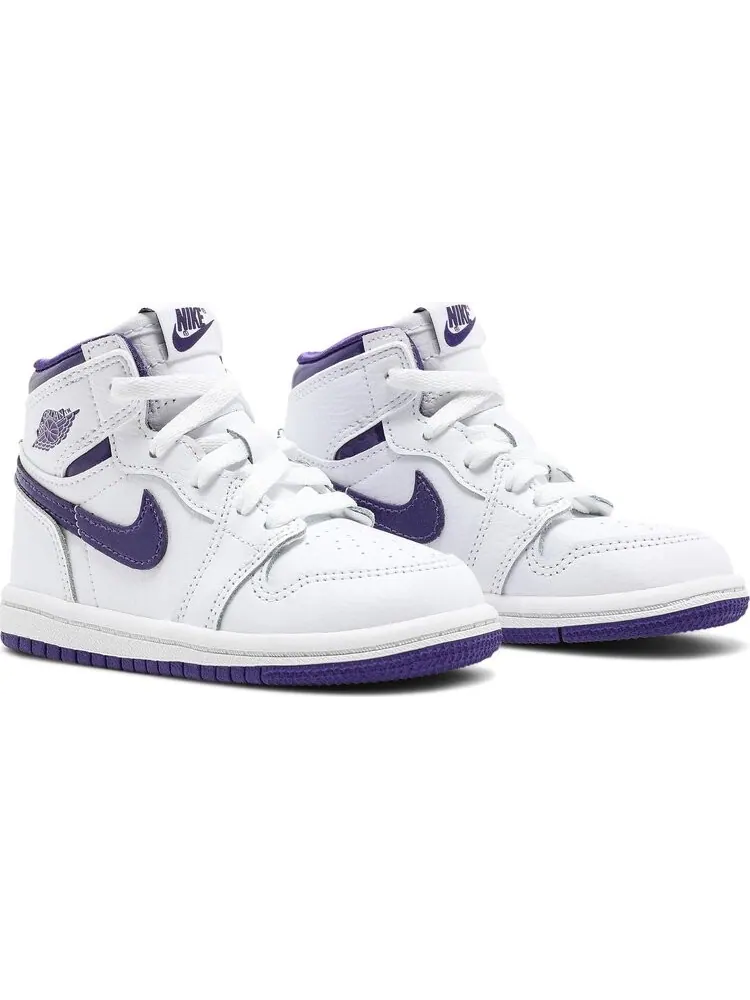 Кроссовки Air Jordan 1 Retro High OG TD Court Purple — изображение 8 из 8, белый