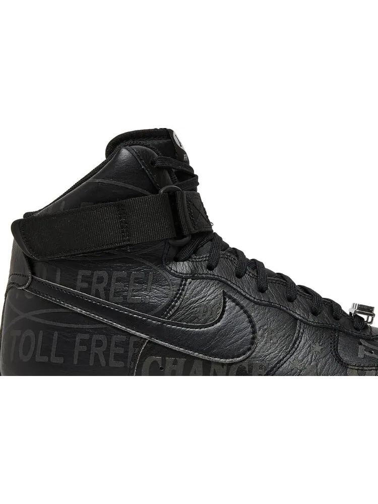 Кроссовки Nike Air Force 1 High '07 Premium 'Toll Free Pack - Black' — изображение 2 из 8, черный
