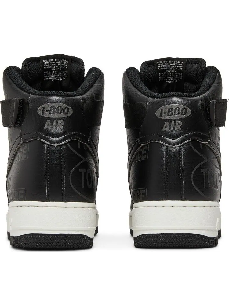 Кроссовки Nike Air Force 1 High '07 Premium 'Toll Free Pack - Black' — изображение 6 из 8, черный