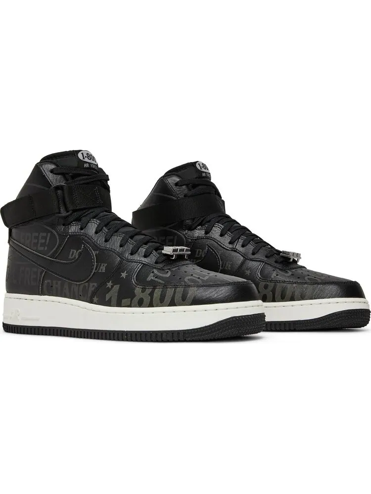 Кроссовки Nike Air Force 1 High '07 Premium 'Toll Free Pack - Black' — изображение 8 из 8, черный