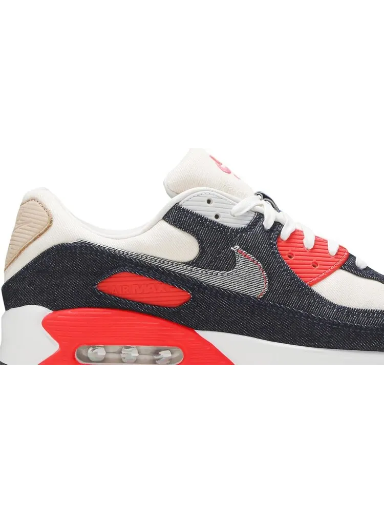 Кроссовки Nike Denham x Air Max 90 'Infrared' — изображение 2 из 8, синий