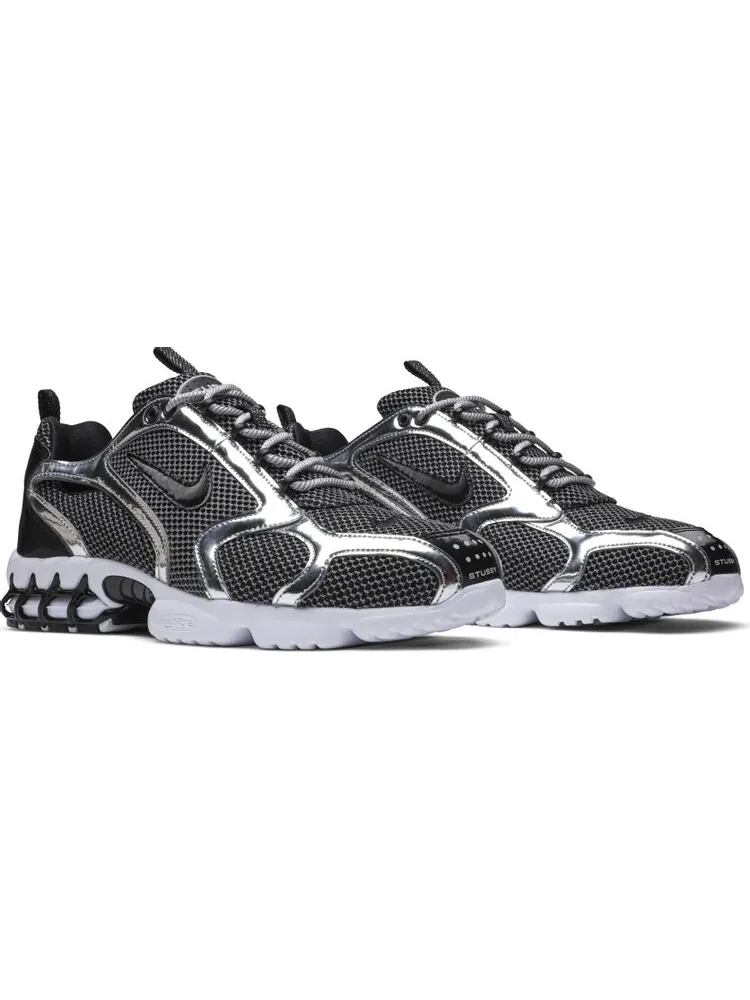 Кроссовки Nike Stussy x Air Zoom Spiridon Caged 2 'Pure Platinum' — изображение 8 из 8, черный