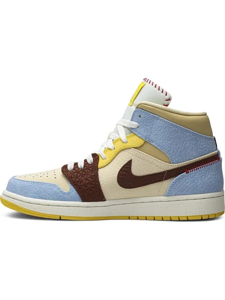 Кроссовки Maison Chateau Rouge x Air Jordan 1 Mid SE Fearless — изображение 3 из 8, мульти