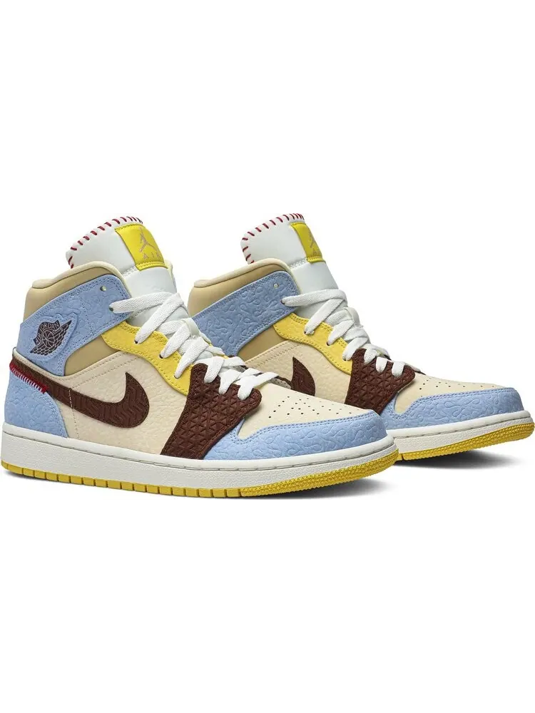 Кроссовки Maison Chateau Rouge x Air Jordan 1 Mid SE Fearless — изображение 8 из 8, мульти