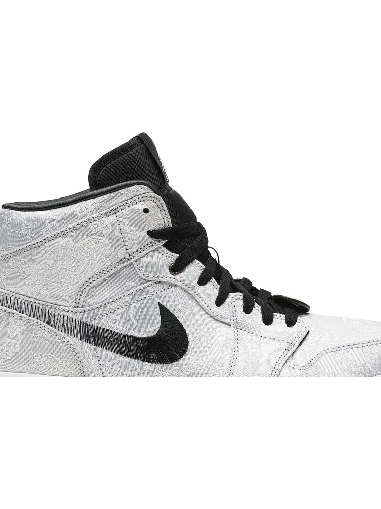Кроссовки CLOT x Air Jordan 1 Mid Fearless — изображение 2 из 8, серебряный
