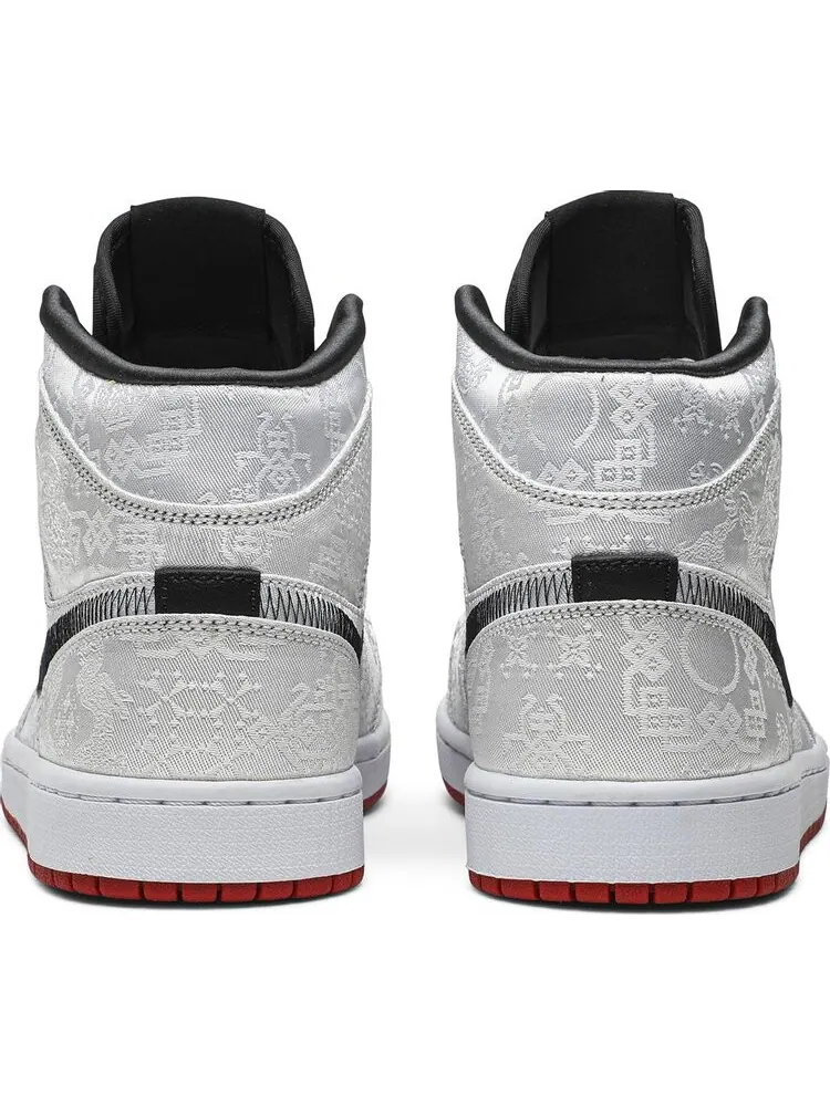 Кроссовки CLOT x Air Jordan 1 Mid Fearless — изображение 6 из 8, серебряный