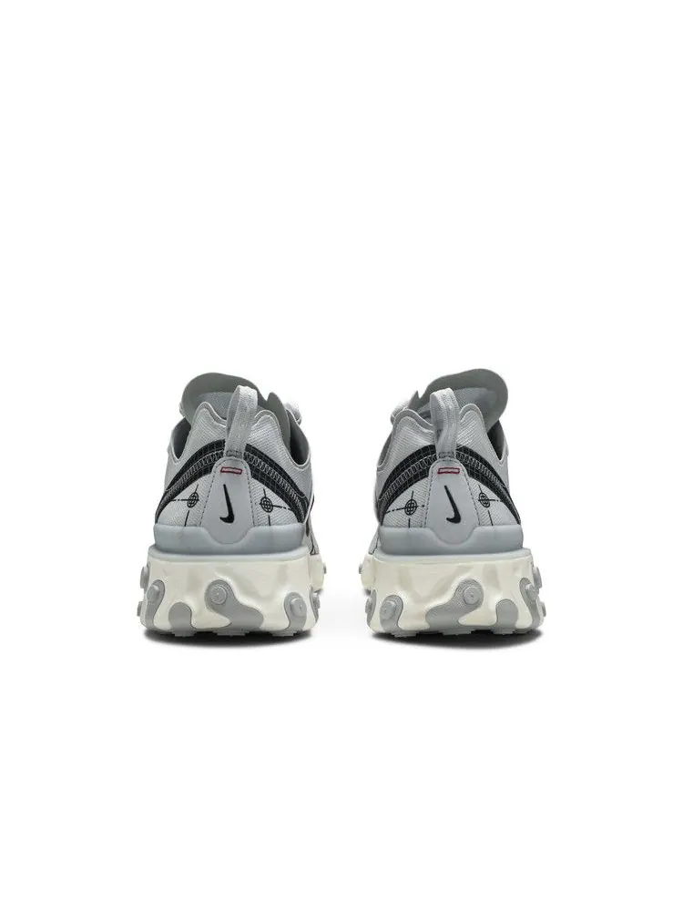 Кроссовки Nike React Element 55 'Platinum Schematic' — изображение 7 из 9, платиновый/черный//белый