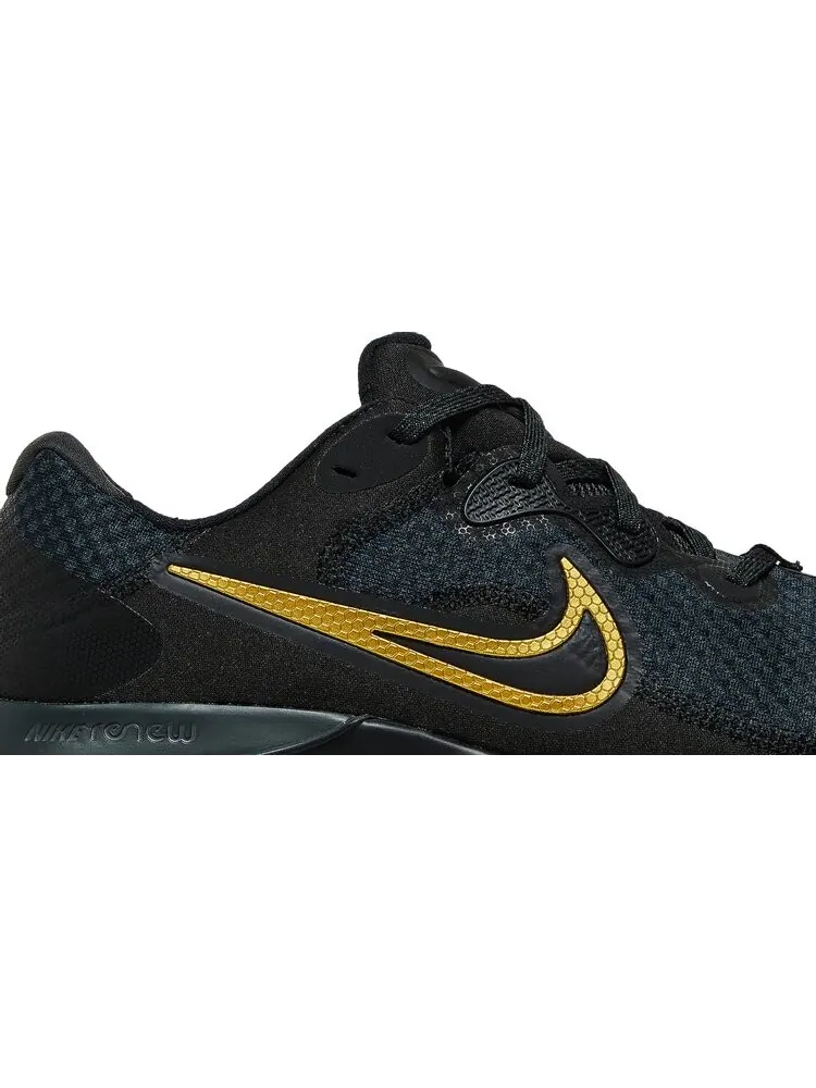 Кроссовки Nike Renew Run 2 'Black Metallic Gold' — изображение 2 из 8, черный