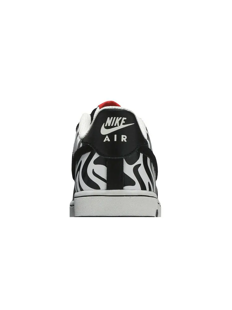 Кроссовки Nike Air Force 1 Low GS 'Zebra Print' — изображение 8 из 9, белый/черный