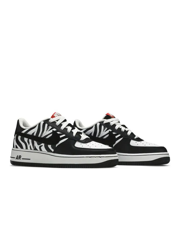 Кроссовки Nike Air Force 1 Low GS 'Zebra Print' — изображение 9 из 9, белый/черный