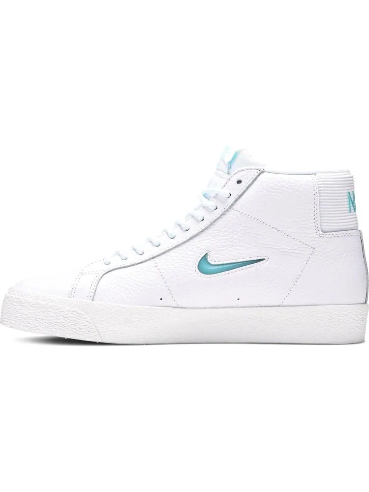 Кроссовки Nike Zoom Blazer Mid Premium SB 'White Glacier Ice Jewel' — изображение 3 из 8, белый