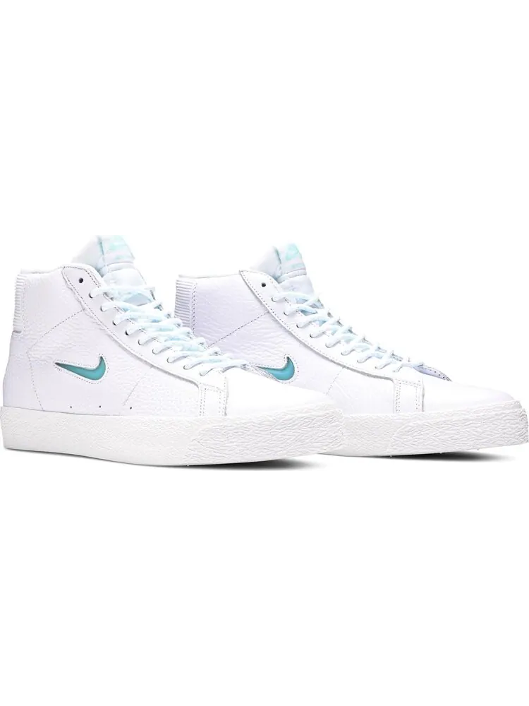Кроссовки Nike Zoom Blazer Mid Premium SB 'White Glacier Ice Jewel' — изображение 8 из 8, белый