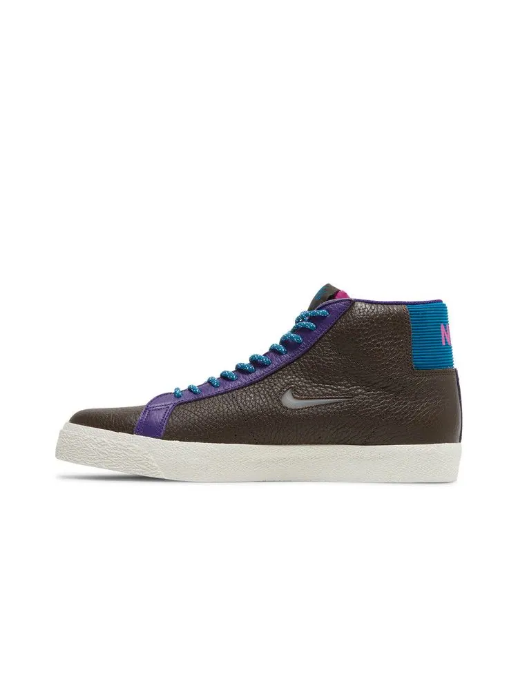 Кроссовки Nike Zoom Blazer Mid Premium SB 'Pacific Northwest' — изображение 4 из 9, коричневый/зеленый/белый