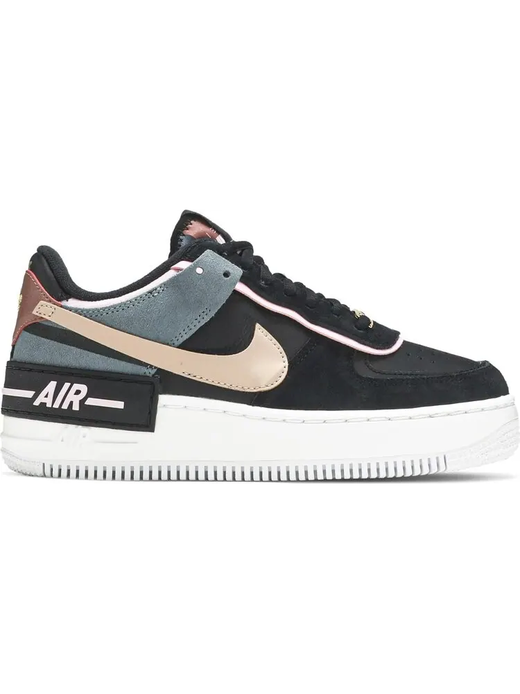 Кроссовки Nike Wmns Air Force 1 Shadow 'Black Light Arctic Pink' — изображение 1 из 8, черный