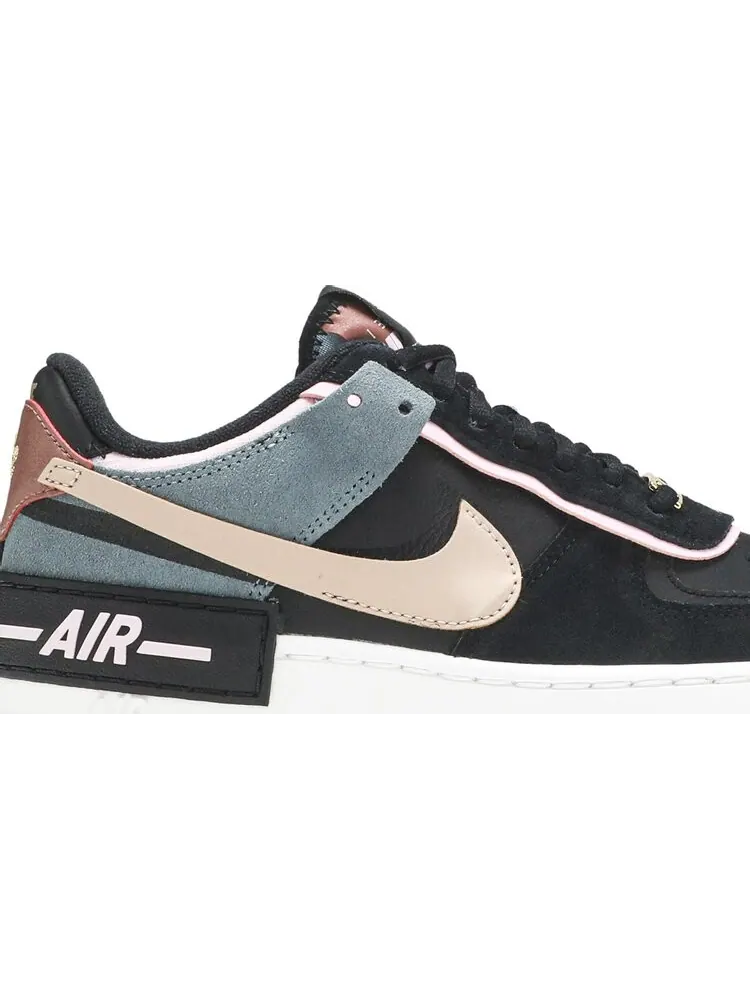 Кроссовки Nike Wmns Air Force 1 Shadow 'Black Light Arctic Pink' — изображение 2 из 8, черный