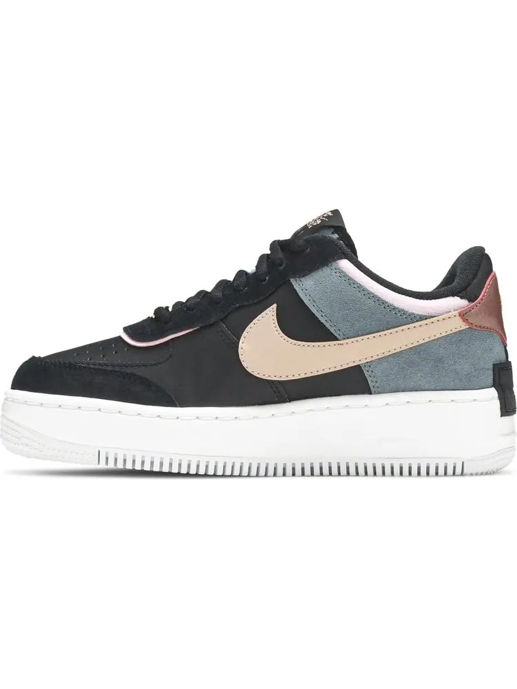 Кроссовки Nike Wmns Air Force 1 Shadow 'Black Light Arctic Pink' — изображение 3 из 8, черный