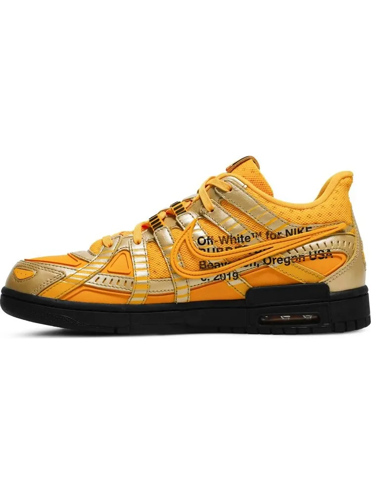 Кроссовки Nike Off-White x Air Rubber Dunk 'University Gold' — изображение 3 из 8, золото