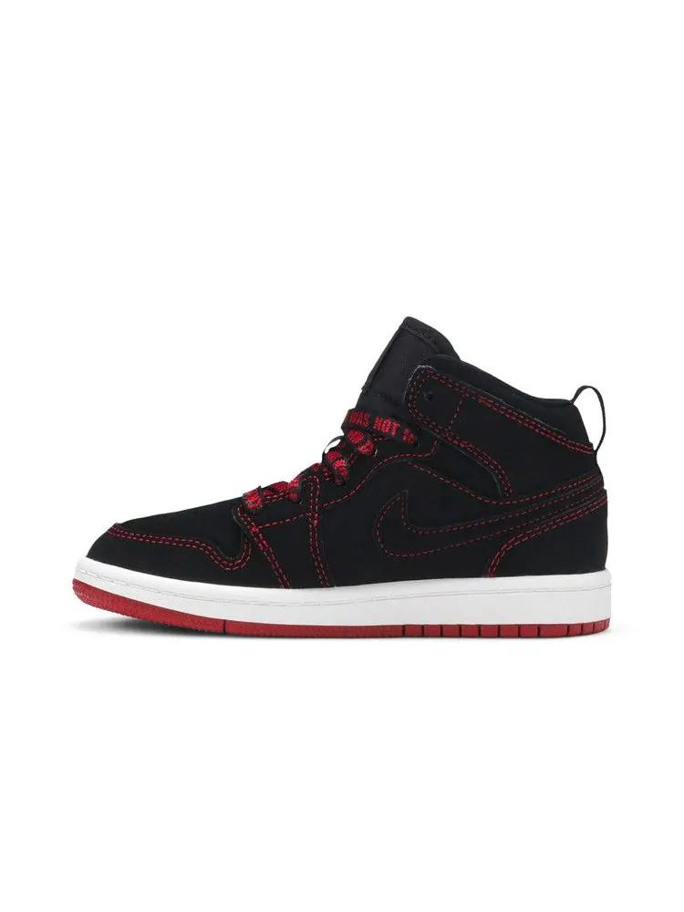 Кроссовки Air Jordan Air Jordan 1 Mid PS SE 'Fearless' — изображение 4 из 9, черный/красный