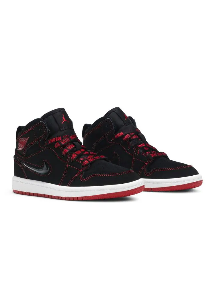Кроссовки Air Jordan Air Jordan 1 Mid PS SE 'Fearless' — изображение 9 из 9, черный/красный