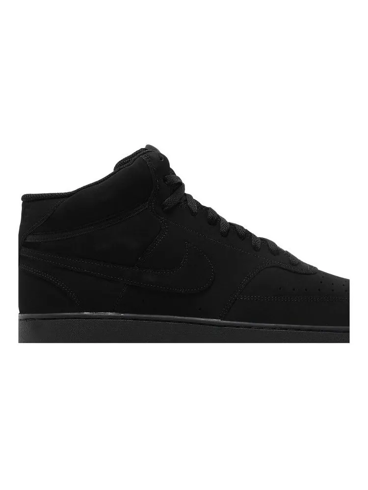 Кроссовки Nike Court Vision Mid 'Triple Black' — изображение 3 из 9, черный/черный/черный