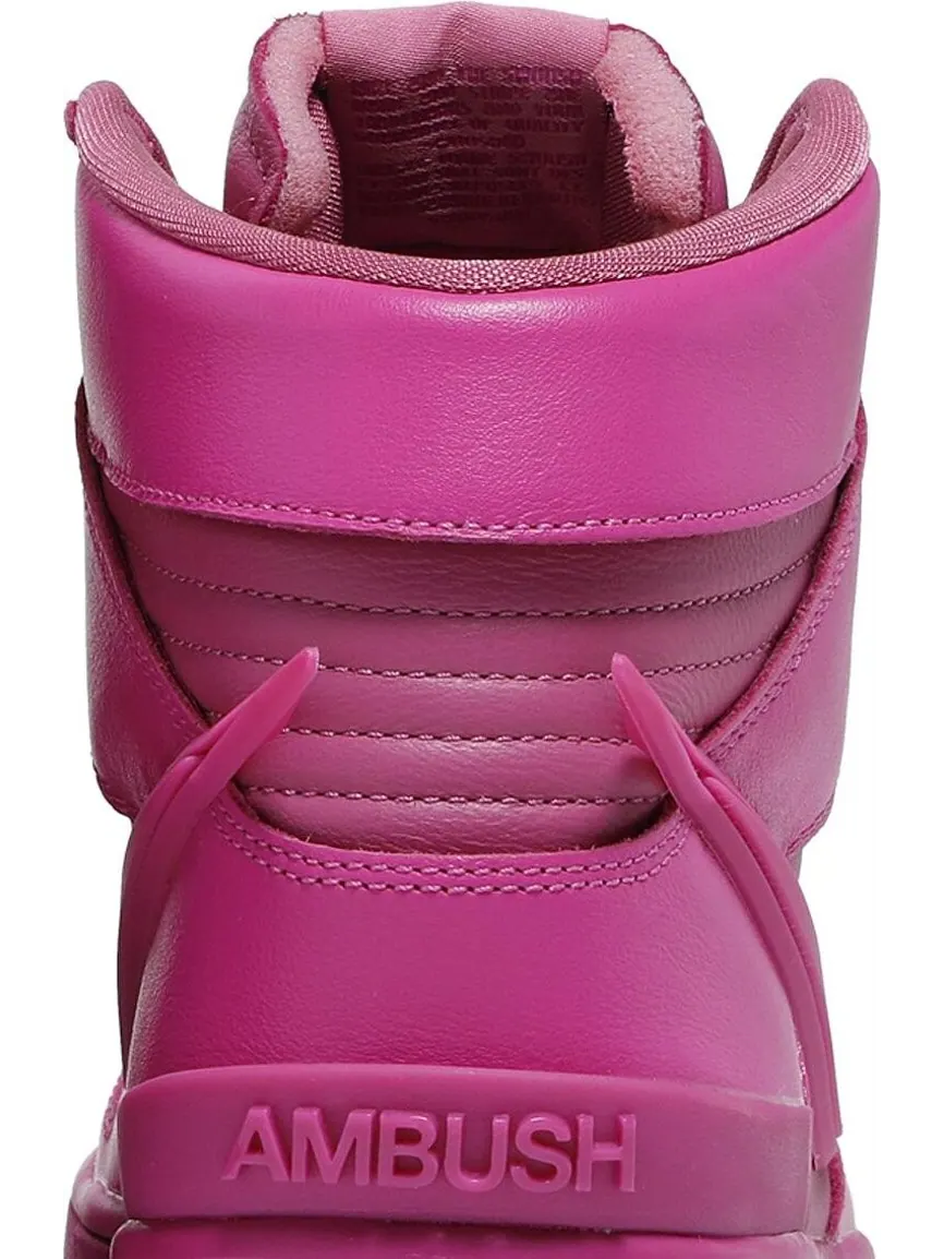 Кроссовки Nike Dunk High x AMBUSH 'Cosmic Fuchsia' — изображение 7 из 8, розовый